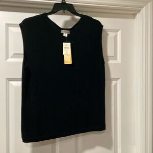 Plus size 2X dressy sleeveless black top / shell